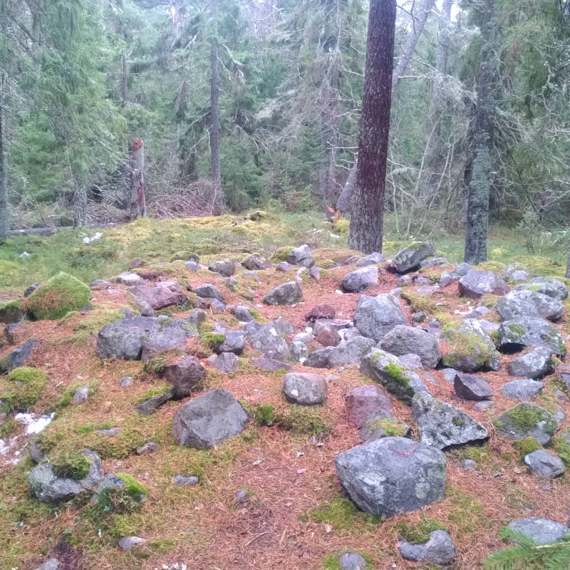 Röjning vid gravarna